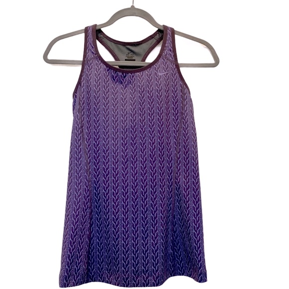 Nike DriFit Purple Active Sports Tank Built-in Bra - Picture 2 of 16